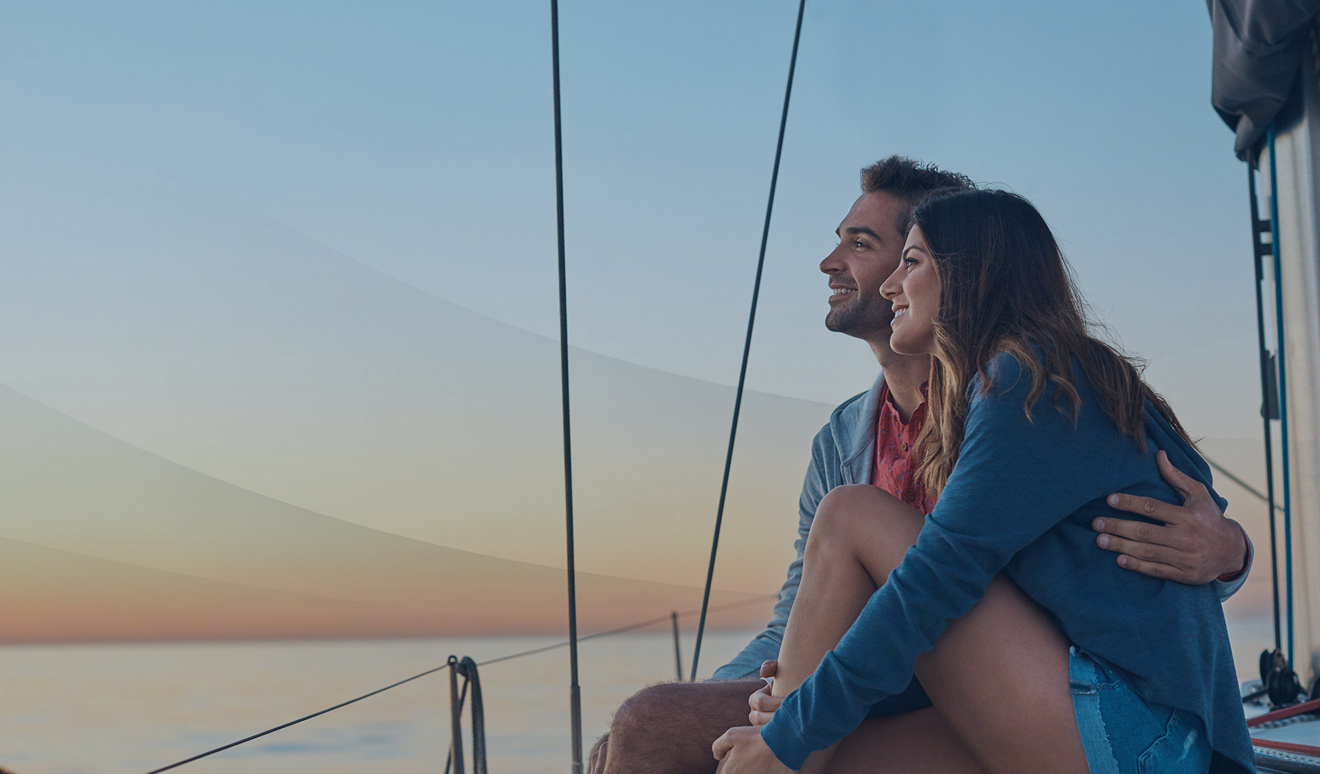 Couple on a boat