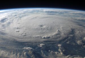 eye of the hurricane as seen from space